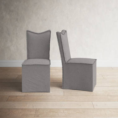 Grey linen chair cheap covers